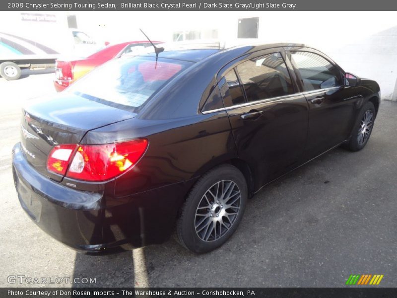 Brilliant Black Crystal Pearl / Dark Slate Gray/Light Slate Gray 2008 Chrysler Sebring Touring Sedan