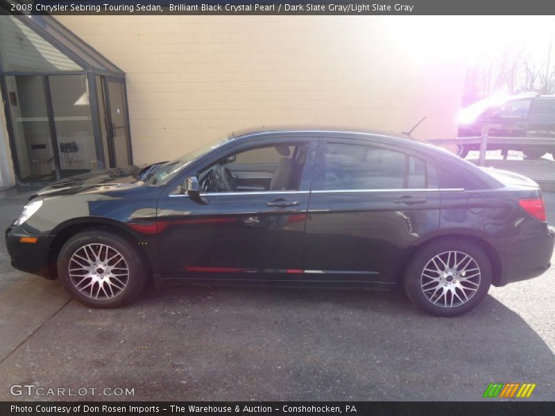 Brilliant Black Crystal Pearl / Dark Slate Gray/Light Slate Gray 2008 Chrysler Sebring Touring Sedan