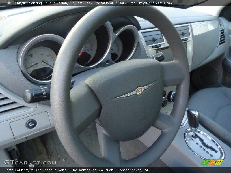 Brilliant Black Crystal Pearl / Dark Slate Gray/Light Slate Gray 2008 Chrysler Sebring Touring Sedan