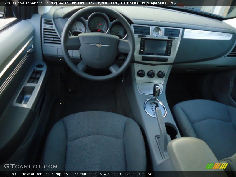 Brilliant Black Crystal Pearl / Dark Slate Gray/Light Slate Gray 2008 Chrysler Sebring Touring Sedan
