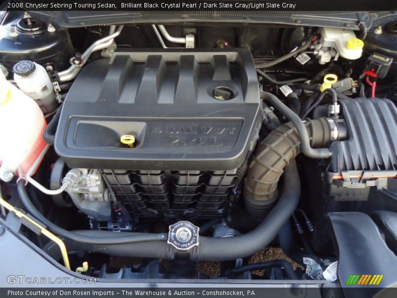 Brilliant Black Crystal Pearl / Dark Slate Gray/Light Slate Gray 2008 Chrysler Sebring Touring Sedan