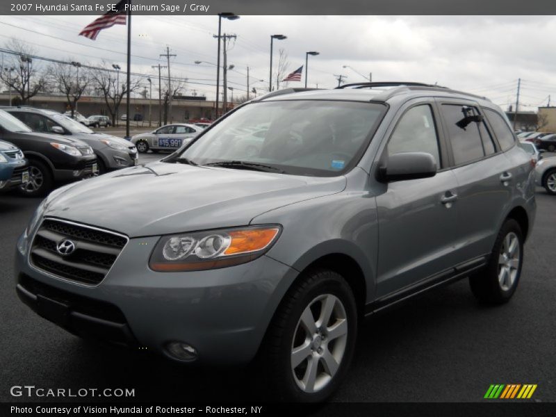 Platinum Sage / Gray 2007 Hyundai Santa Fe SE