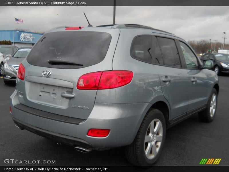 Platinum Sage / Gray 2007 Hyundai Santa Fe SE