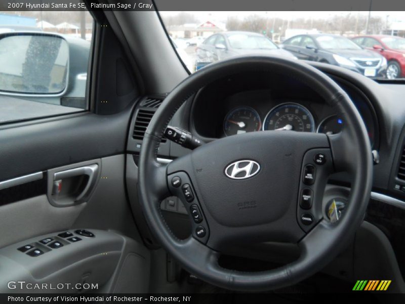 Platinum Sage / Gray 2007 Hyundai Santa Fe SE