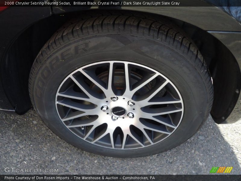 Brilliant Black Crystal Pearl / Dark Slate Gray/Light Slate Gray 2008 Chrysler Sebring Touring Sedan