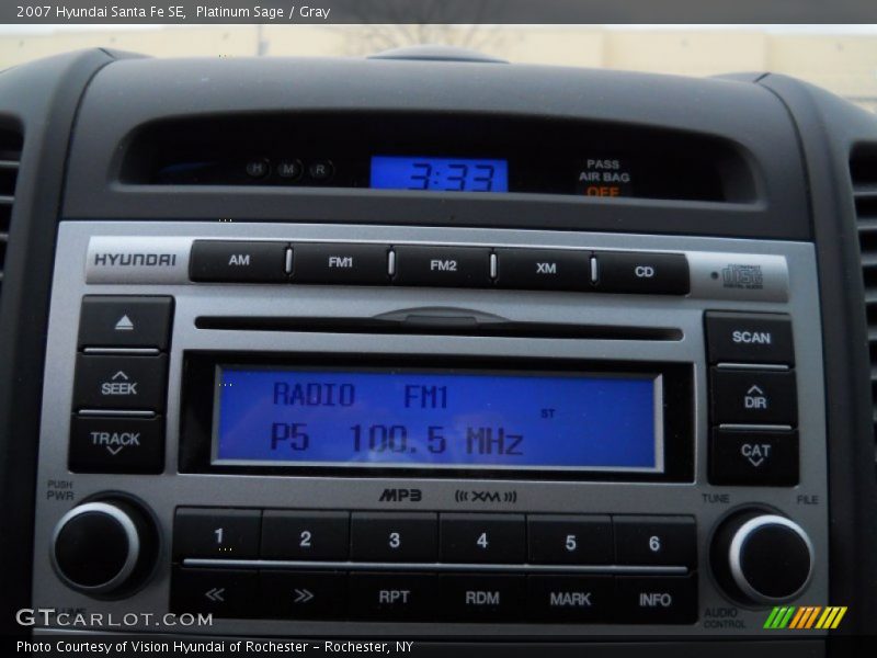 Platinum Sage / Gray 2007 Hyundai Santa Fe SE