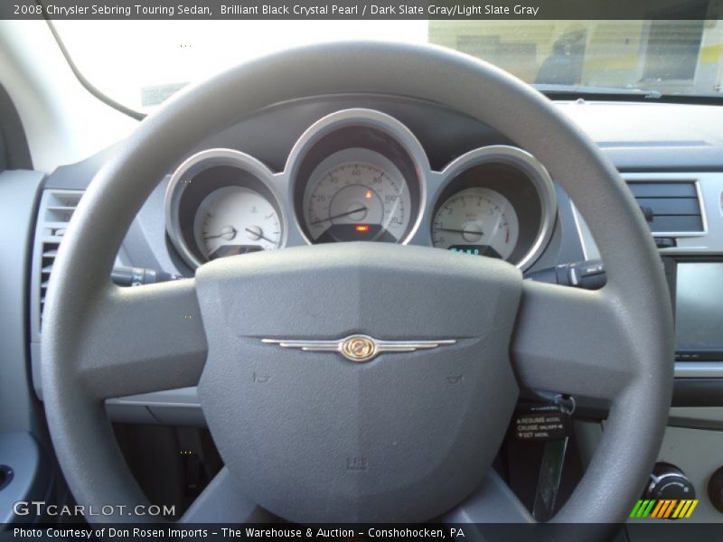 Brilliant Black Crystal Pearl / Dark Slate Gray/Light Slate Gray 2008 Chrysler Sebring Touring Sedan