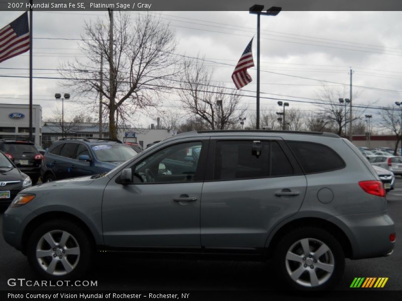 Platinum Sage / Gray 2007 Hyundai Santa Fe SE