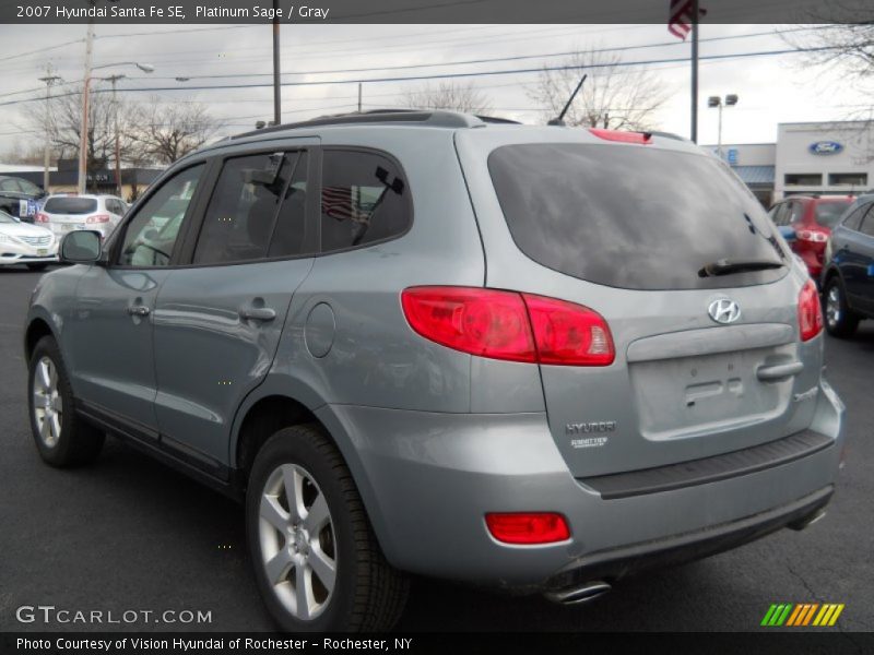 Platinum Sage / Gray 2007 Hyundai Santa Fe SE