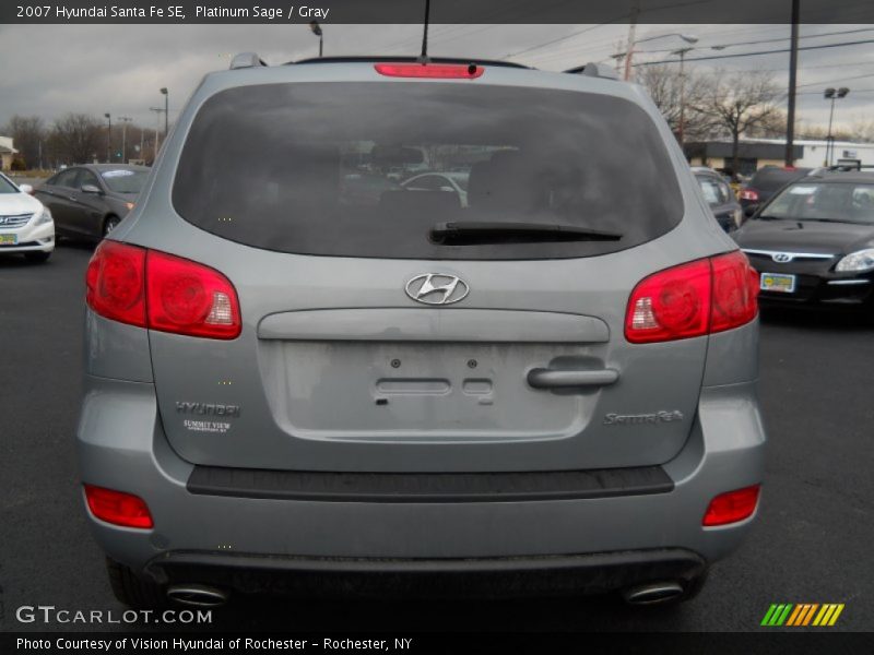 Platinum Sage / Gray 2007 Hyundai Santa Fe SE
