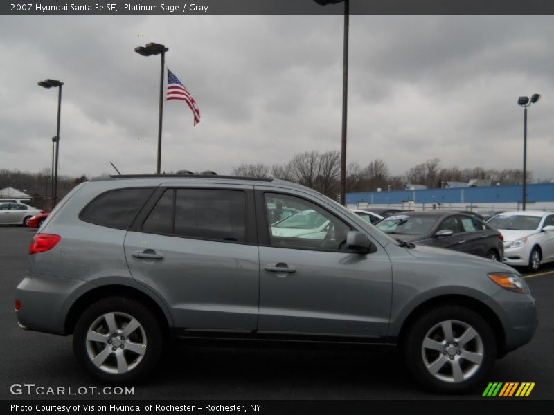 Platinum Sage / Gray 2007 Hyundai Santa Fe SE