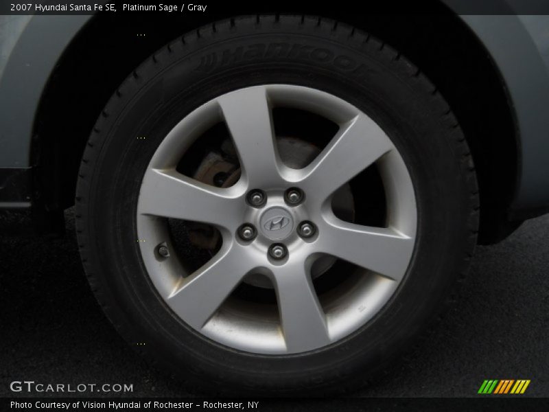 Platinum Sage / Gray 2007 Hyundai Santa Fe SE
