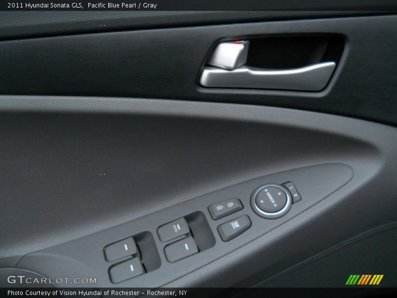 Pacific Blue Pearl / Gray 2011 Hyundai Sonata GLS