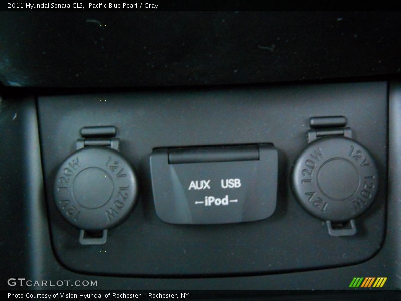 Pacific Blue Pearl / Gray 2011 Hyundai Sonata GLS