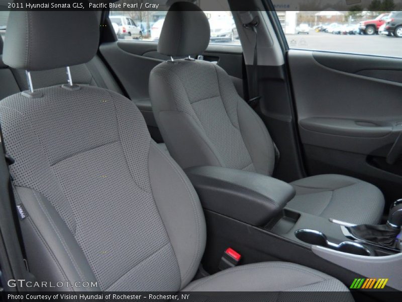 Pacific Blue Pearl / Gray 2011 Hyundai Sonata GLS