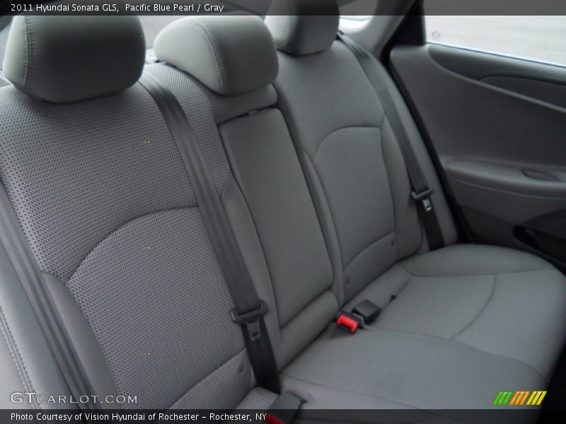 Pacific Blue Pearl / Gray 2011 Hyundai Sonata GLS