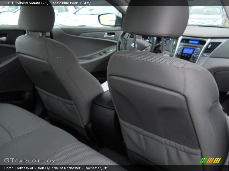 Pacific Blue Pearl / Gray 2011 Hyundai Sonata GLS