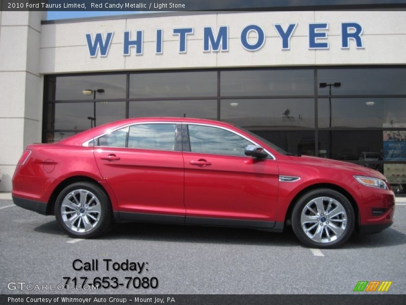 Red Candy Metallic / Light Stone 2010 Ford Taurus Limited