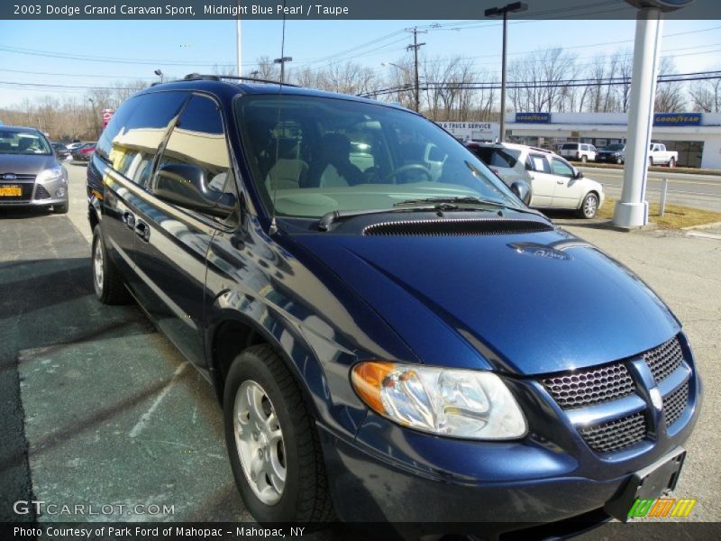 Midnight Blue Pearl / Taupe 2003 Dodge Grand Caravan Sport