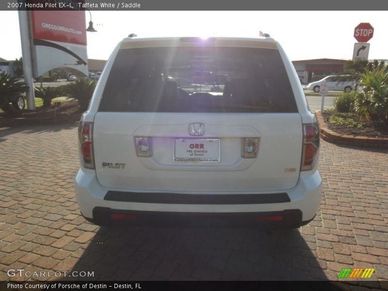Taffeta White / Saddle 2007 Honda Pilot EX-L