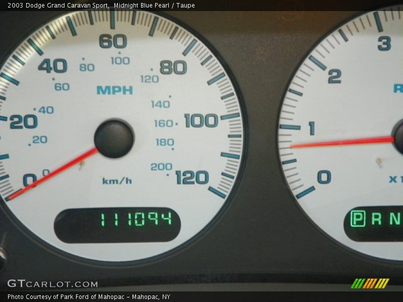 Midnight Blue Pearl / Taupe 2003 Dodge Grand Caravan Sport