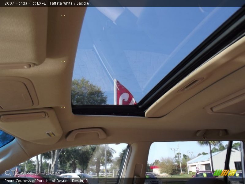 Taffeta White / Saddle 2007 Honda Pilot EX-L