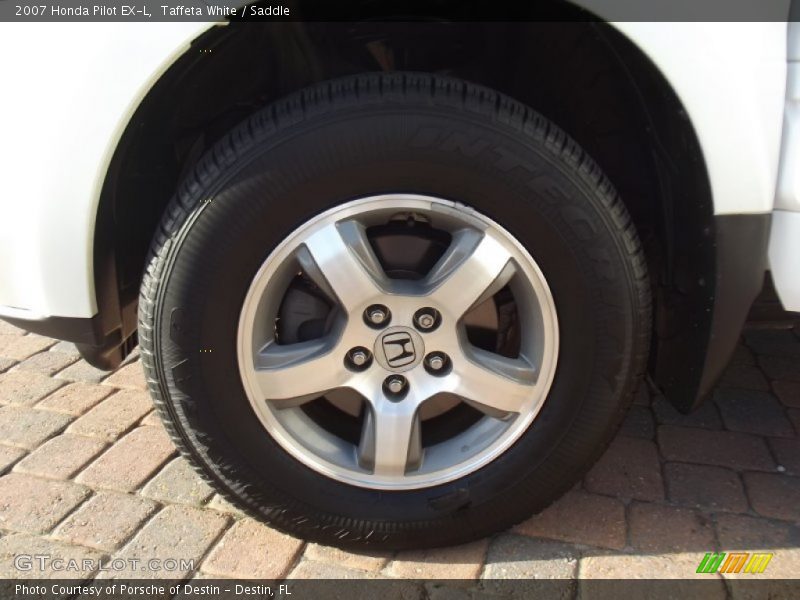 Taffeta White / Saddle 2007 Honda Pilot EX-L