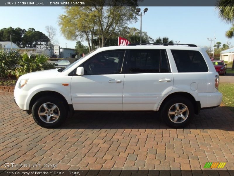 Taffeta White / Saddle 2007 Honda Pilot EX-L