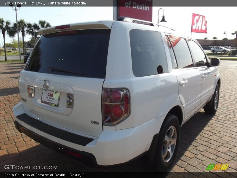 Taffeta White / Saddle 2007 Honda Pilot EX-L