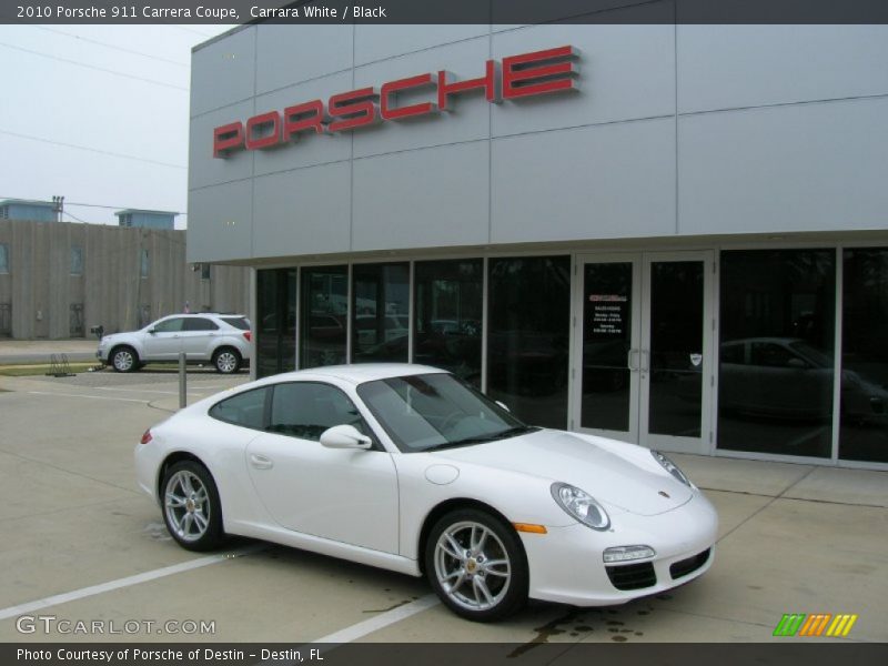 Carrara White / Black 2010 Porsche 911 Carrera Coupe