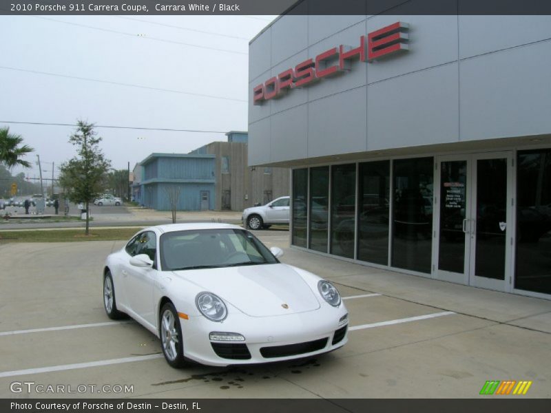 Carrara White / Black 2010 Porsche 911 Carrera Coupe