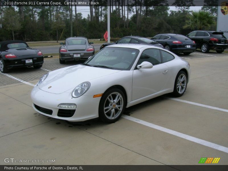 Carrara White / Black 2010 Porsche 911 Carrera Coupe