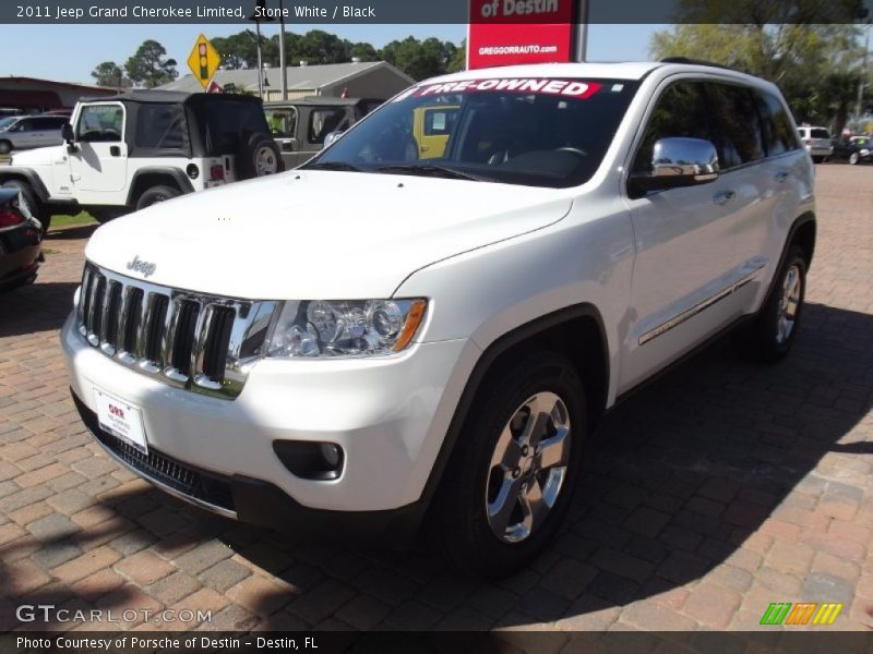 Stone White / Black 2011 Jeep Grand Cherokee Limited