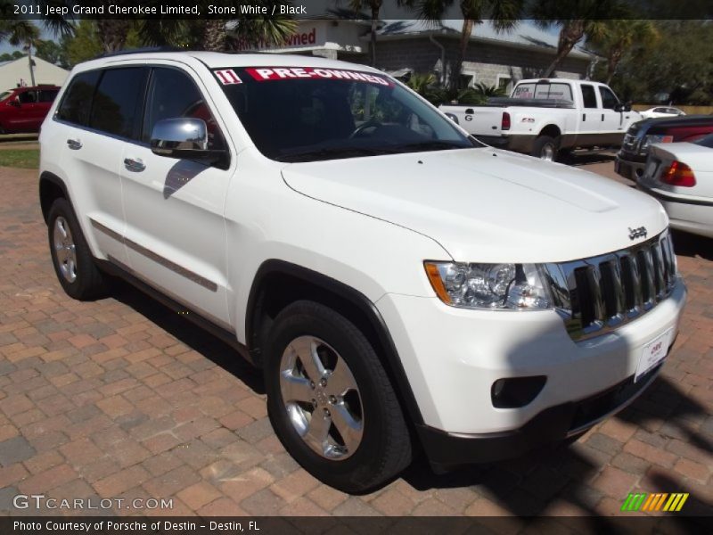 Stone White / Black 2011 Jeep Grand Cherokee Limited