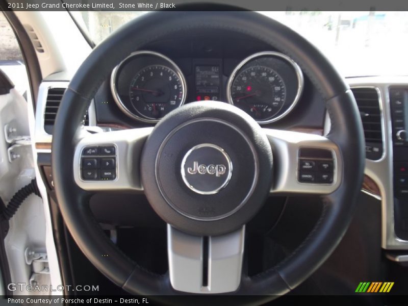 Stone White / Black 2011 Jeep Grand Cherokee Limited