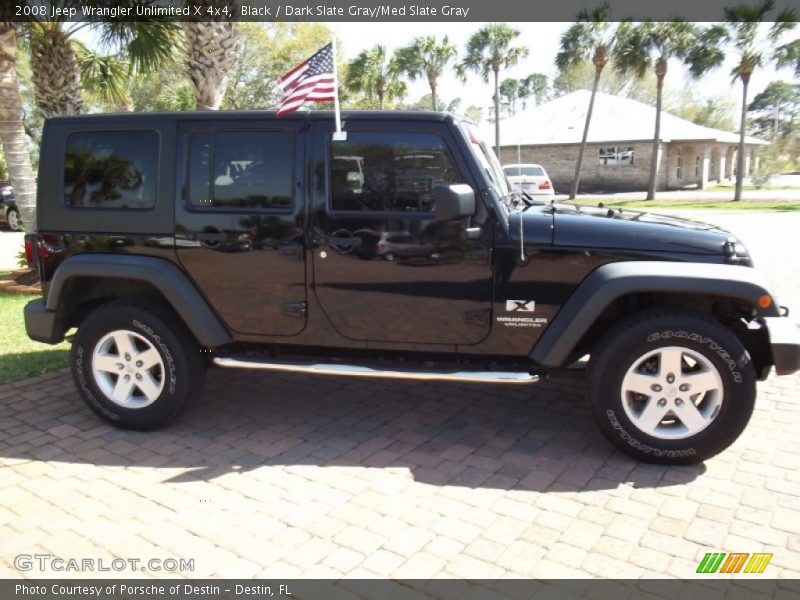 Black / Dark Slate Gray/Med Slate Gray 2008 Jeep Wrangler Unlimited X 4x4