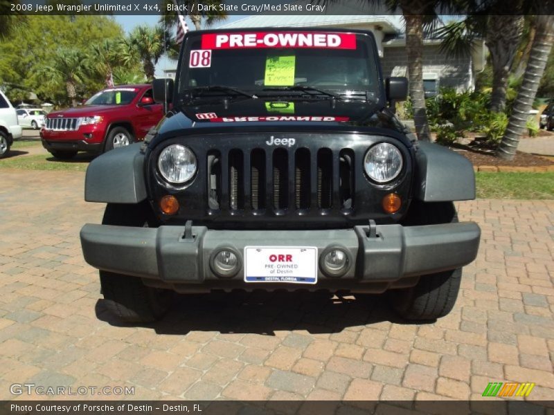 Black / Dark Slate Gray/Med Slate Gray 2008 Jeep Wrangler Unlimited X 4x4