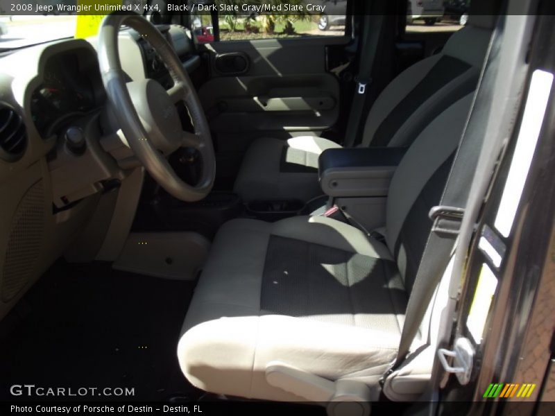 Black / Dark Slate Gray/Med Slate Gray 2008 Jeep Wrangler Unlimited X 4x4