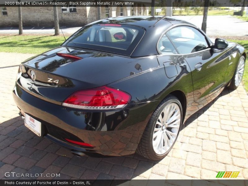 Black Sapphire Metallic / Ivory White 2010 BMW Z4 sDrive35i Roadster