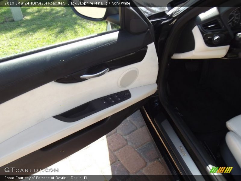 Black Sapphire Metallic / Ivory White 2010 BMW Z4 sDrive35i Roadster