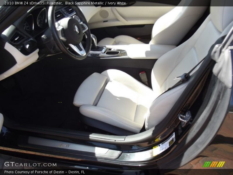 Black Sapphire Metallic / Ivory White 2010 BMW Z4 sDrive35i Roadster