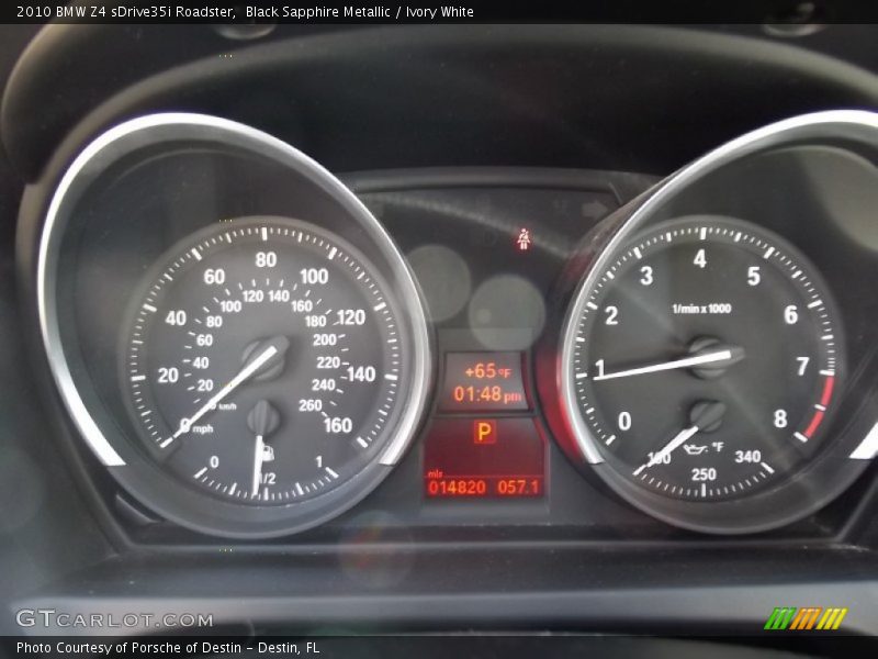 Black Sapphire Metallic / Ivory White 2010 BMW Z4 sDrive35i Roadster