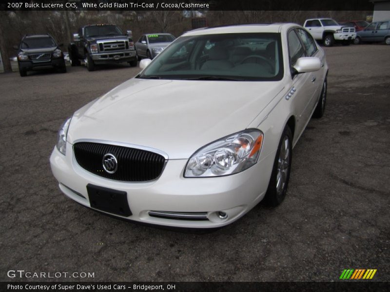 White Gold Flash Tri-Coat / Cocoa/Cashmere 2007 Buick Lucerne CXS
