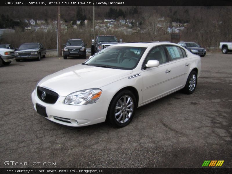 White Gold Flash Tri-Coat / Cocoa/Cashmere 2007 Buick Lucerne CXS