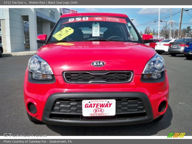 Molten Red / Black Soul Logo Cloth 2012 Kia Soul +