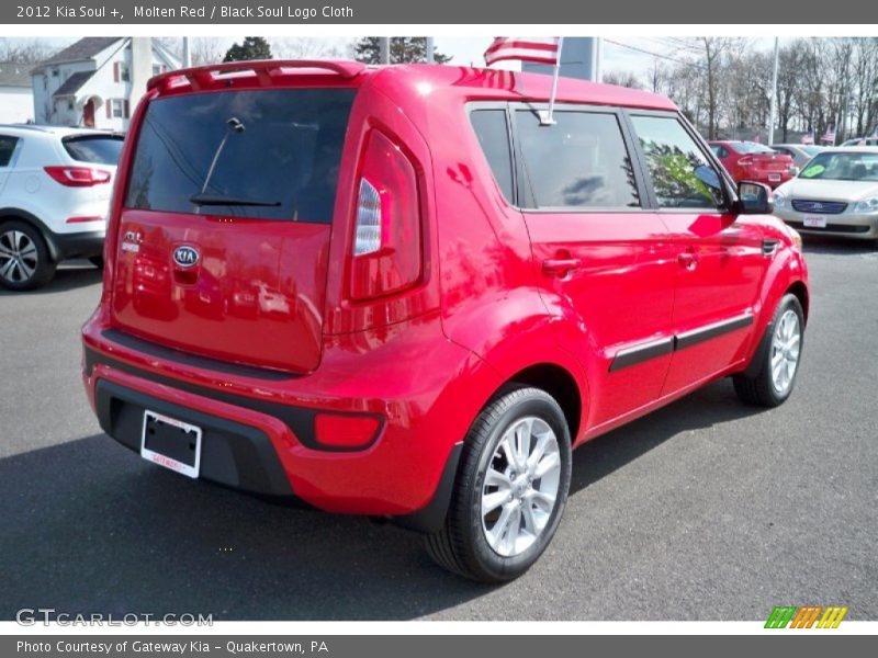 Molten Red / Black Soul Logo Cloth 2012 Kia Soul +
