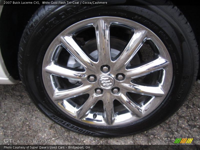 White Gold Flash Tri-Coat / Cocoa/Cashmere 2007 Buick Lucerne CXS