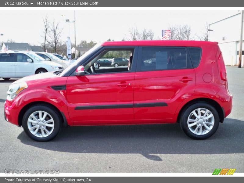 Molten Red / Black Soul Logo Cloth 2012 Kia Soul +