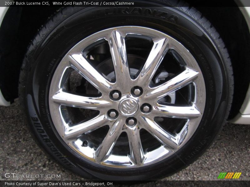 White Gold Flash Tri-Coat / Cocoa/Cashmere 2007 Buick Lucerne CXS