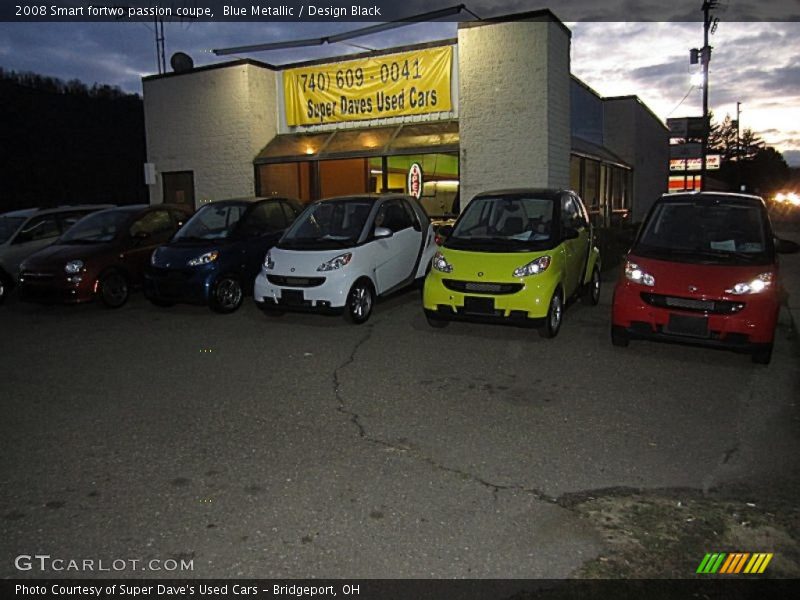 Blue Metallic / Design Black 2008 Smart fortwo passion coupe